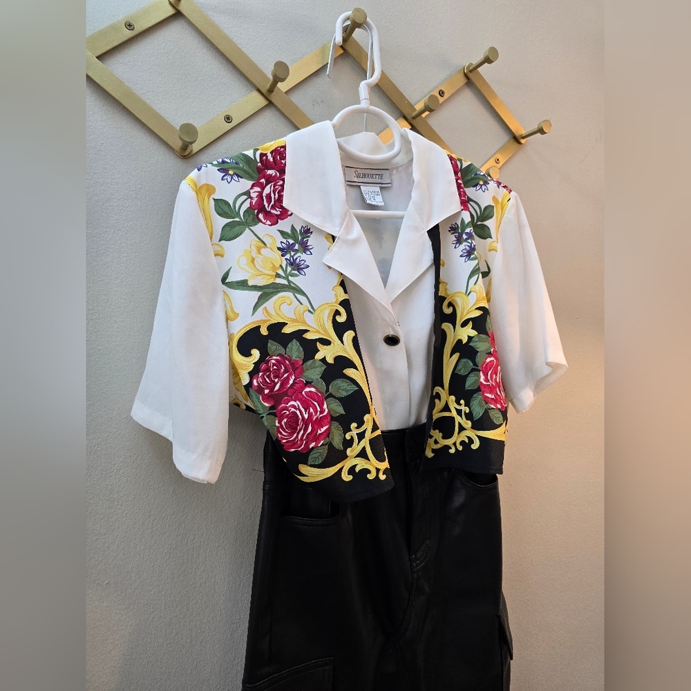 Vintage Silhouette Elegant White Blouse| Size 4